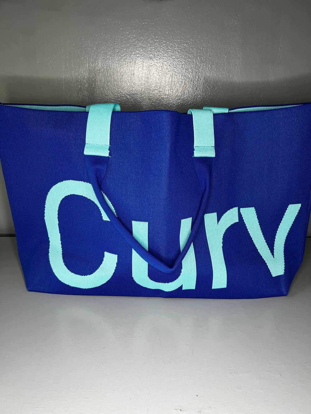 Curves Knit Tote - Azure